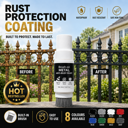 Limited-Time Offer: Buy Brush-On Metal Anti-Rust Paint, Get Free Matching-Color 180g Refill