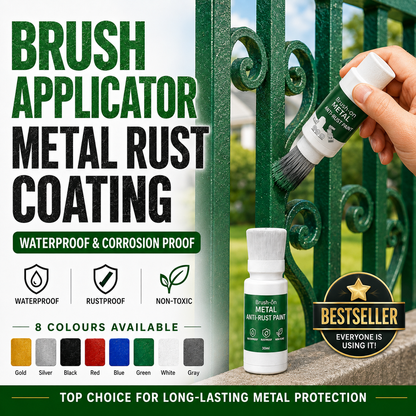 Limited-Time Offer: Buy Brush-On Metal Anti-Rust Paint, Get Free Matching-Color 180g Refill