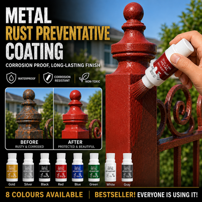Limited-Time Offer: Buy Brush-On Metal Anti-Rust Paint, Get Free Matching-Color 180g Refill